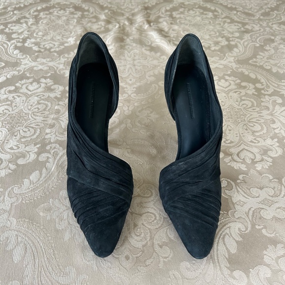 Alexander Wang Marcelia Suede d'Orsay Pump, Black, Size EU 38 / US 7.5 - Picture 3 of 9